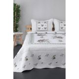Örtüm Çift Kişilik Microfiber Kapitone Yatak Örtüsü Glori?a Kahve