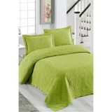 Örtüm Ivy Fıstık Yeşili Çift Kişilik Microfiber Kapitone Yatak Örtüsü