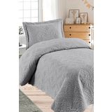 Örtüm Ivy Gri Tek Kişilik Microfiber Kapitone Yatak Örtüsü