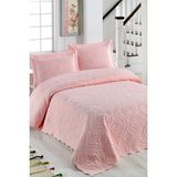 Örtüm Ivy Pudra Çift Kişilik Microfiber Kapitone Yatak Örtüsü - Renkli - 250 x 260 cm