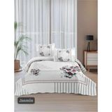 Örtüm Sofline Çift Kişilik Kapitone Yatak Örtüsü, Klasik Desenli Model - Beste Kahve (250 X 260cm) - Beyaz - 250 x 260 cm