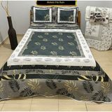 Örtüm Yatak Örtüsü Kapitoneli Çift Kişilik - 250 x 260 cm - Gri - Siyah - Bej