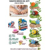 Oruç Oyuncak Oyun Kil Hamuru Yumuşak Çocuklar Için Yaratıcı Kil Seti - 5 Farklı Böcek Figürü - Güvenli ve Eğitici