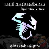 Örümcek Scorpion Oto Sticker 2 Adet Hologram Model Motosiklet Kask Atv Laptop Cam Uyumlu