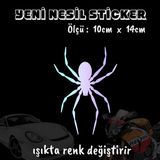 Örümcek Spider Oto Sticker 2 Adet Hologram Model Motosiklet Kask Atv Laptop Cam Uyumlu
