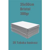 Örün Matbaa Amerikan Bristol Karton 300 gr 35x50 Cm 20 Adet (1KG)