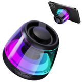 ORUNO Manyetik Bluetooth Hoparlör, RGB Işık Göstergeli Kablosuz Hoparlör, MagSafe Telefon Standı için Taşınabilir Hoparlör, iPhone 16/15/14/13/12 Serisi/Samsung/Google (Siyah) için Telefon Standı