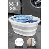Orvessa 38 Litre Katlanabilir Silikon Çamaşır Sepeti - Seçenek 1 - Siyah