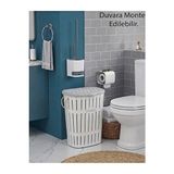 Orvessa 65 Lt Geniş Kirli Çamaşır Sepeti, Wc ve Banyo Için Çok Fonksiyonlu Set - Seçenek 1 - Siyah