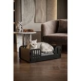 Orvessa Ahşap Siyah Kedi Evi - Geniş ve Kaliteli Kedi Yatağı 50X35CM Kedi ve Köpek Yatağı - Seçenek 1