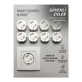 Orvessa Bebek Güvenlik Priz Kapağı, 8'li Paket, Çocuklar Için Koruyucu Set Koruyucu ve Kilit