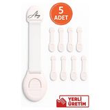 Orvessa Delme Gerektirmeyen Bebek ve Çocuk Çekmece Kilidi, 5'li Paket Güvenlik Koruyucu ve Kilit