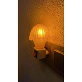 Orvessa Nostaljik Mantar Tipi Gece Lambası, Fişli Anahtarlı ve 7 Watt Ampüllü Masa ve Gece Lambası - Siyah - Seçenek 1