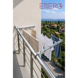 Orvessa Paslanmaz Metal Balkon Askılığı - 4 Makaralı Çamaşır Kurutmalık