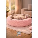 Orvessa Peluş Donut, Dolgulu ve Yumuşak Uyku Minderi Kedi ve Köpek Yatağı - Seçenek 1 - Siyah