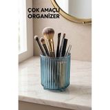 Orvessa Renkli Çok Amaçlı Kozmetik ve Tarak Düzenleyici - Mavi, 900 ml Makyaj & Takı Organizeri