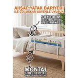 Orvessa Sevimli Hayvan Desenli Ahşap Güvenlik Bariyeri, Yatak Koruma Çocuklar Için