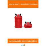 Orvessa Sevimli Tasarımlı Katlanabilir Oyuncak ve Çamaşır Sepeti - Eğlenceli Kullan - Seçenek 1 - Siyah
