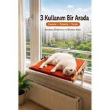 Orvessa Vantuzlu Çok Amaçlı Ahşap Kedi Yatağı, Pencere ve Duvarlara Uygun Kedi ve Köpek Yatağı - Seçenek 1 - Siyah