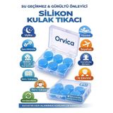 ORVİCA 6'lı Gürültü Önleyici Su Geçirmez Silikon Kulak Tıkacı Burun Tıkayıcı