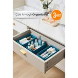 Orvila 3lü Makyaj Düzenleyici Kutu Pratik Organizer Çok Amaçlı Organizer Kutu