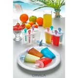 Orvila 4'lü Dondurma Kabı ve Meybuz Kalıbı Seti 10x14 cm Sağlıklı Malzeme ile Eğlenceli Dondurma Yapın