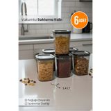 Orvila 6lı Clario Sızdırmaz Saklama Kabı Vakumlu Erzak Kabı 1,4 L