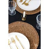 Orvila Amerikan Servis Hasır Supla Örme Bambu 1 Adet 30*30 cm - Ahşap