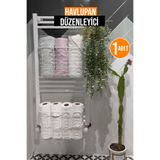 Orvila Asılabilir Havlupan Düzenleyici Banyo Havluluk Kurutma Sepeti Tuvalet Kağıdı Organizer Beyaz
