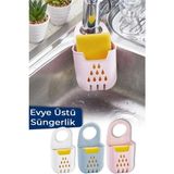 Orvila Asılabilir Süngermatik Silikon Bulaşık Süngerlik ve Evye Düzenleyici (Sünger Hediyeli) - Çok Renkli