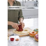 Orvila Donut Kek Kalıbı - Hamur Kesici ve Şekillendirici - Bordo