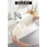 Orvila Elastik Musluk Matı Su Tutucu Düzenleyici Kaydırmaz Taban Organizer Mutfak Banyo Lavabo - Beyaz