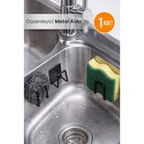 Orvila Kendinden Yapışkanlı Çok Amaçlı Metal Askı Siyah Renkli 1 Parça Dayanıklı Metal Malzeme - Krom