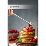 Orvila Masterchef Şef Cımbızı Metal 25 cm - Süs Cımbız Maşası - Krom