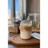 Orvila Mika Sert Plastik Kahve Bardağı Ve Frozen Meşrubat Bardağı Cam Pipet Hediyeli 430 Ml.
