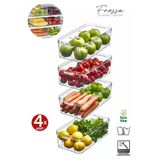 Orvila Orvila 4X Adet Frossa Buzdolabı Organizeri 5Lt Saklama Kabı & Erzak Kabı & Düzenleyici