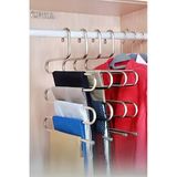Orvila Orvila 5 Bölmeli Metal Elbise Askısı - Giysi Pantalon Eşarp Fular Kıyafet Gardrop Düzenleyici Organizer
