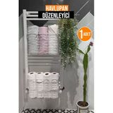 Orvila Orvila Asılabilir Havlupan Düzenleyici Banyo Havluluk Kurutma Sepeti Tuvalet Kağıdı Organizer Beyaz