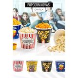 Orvila Orvila Mavi Popcorn Patlamış Mısır Kovası - Cips Ve Çerez Kutusu