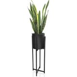 Orvila Orvila Siyah Dekoratif Ayaklı Metal Çiçeklik | 72Cm Saksılık