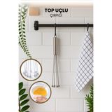 Orvila Paslanmaz Çelik Top Uçlu Çırpıcı - Sos Karıştırıcı - Kek Yumurta Çırpıcı - Krom Saplı