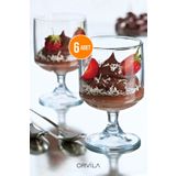 Orvila Plastik Magnolia Tatlı Sunum Bardağı | 6lı Mika Magnolya Dondurma Puding Kasesi (CAM DEĞİLDİR)