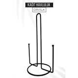 Orvila Rulo Kağıt Havluluk - Paslanmaz Metal Siyah Peçetelik