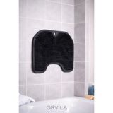 Orvila Silikon Sırt ve Ayak Masaj Matı / Banyo & Duş Içi Kaydırmaz Taban Vantuzlu Paspas - Antrasit