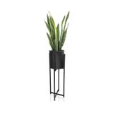 Orvila Siyah Dekoratif Ayaklı Metal Çiçeklik | 83 Cm Saksılık