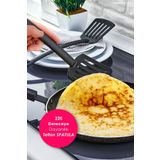Orvila Yanmaz Yapışmaz Yüksek Isıya Dayanıklı Teflon Spatula - Servis Spatulası