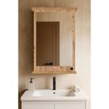 Orysa Design AD-2 Banyo Dolabı, Tek Kapaklı Lavabo Üstü Aynalı Banyo Dolabı - Atlantik Çam
