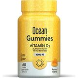 Orzax Ocean Gummies Vitamin D3 1000 IU 60 Çiğnenebilir Jel Form Türkiye Menşeli Takviye Edici Gıda