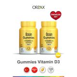 Orzax Ocean Gummies Vitamin D3 60 Çiğnenebilir Tablet 2 Adet
