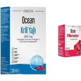 Orzax Ocean Orzax Microfer Demir Desteği 4-10 Yaş Damla 30 ml + Orzax Ocean Krill Oil 500 Mg Omega 3 30 Softjel Kapsül